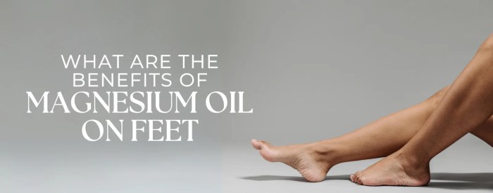 Magnesium oil on feet