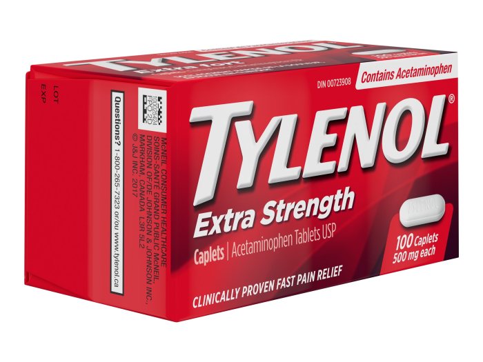 TYLENOL CAPLETS EX-STRENGTH 100'S Tylenol vs advil for treating a headache