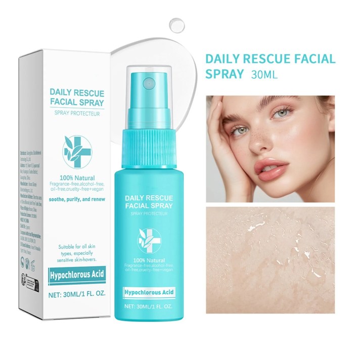 Hypochlorous acid acne body odor