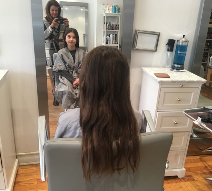 Donating hair for people with cancer