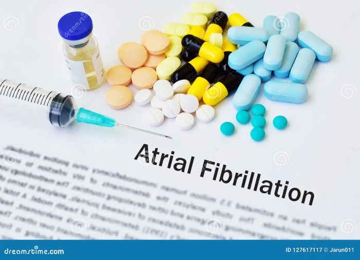 Drugs For Atrial Fibrillation Disease Treatment Royalty-Free Stock ... Antiarrhythmic drugs for atrial fibrillation
