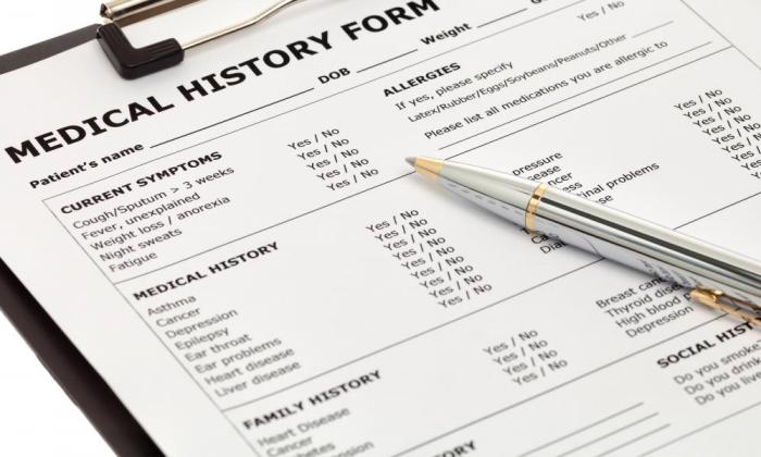Recording family medical history