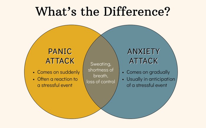 What’s the Difference: Panic Attack vs. Anxiety Attack Panic attack vs anxiety attack