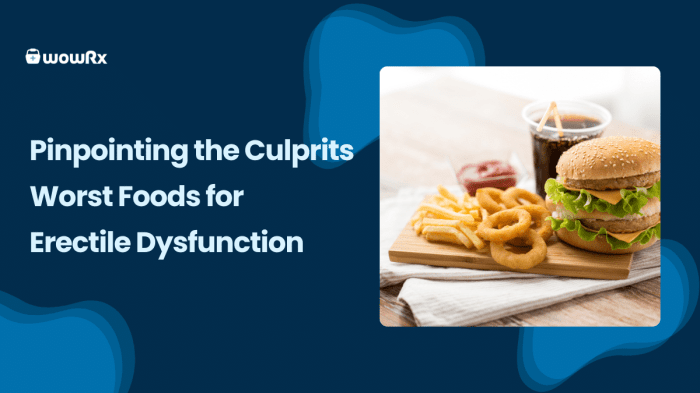 Worst foods for erectile dysfunction